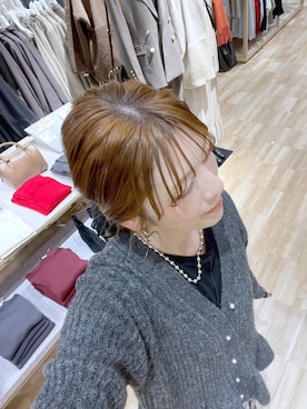 「アイテム（バンダナ/スカーフ）」を使った、はってぃーさん（レディース・168cm）の冬コーディネート