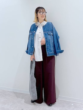「アイテム（バレエシューズ）」を使った、はってぃーさん（レディース・168cm）の秋コーディネート
