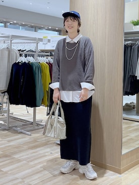 「GLOBAL WORK（グローバルワーク）のBeer＊CAP/571653（キャップ）」を使った、はってぃーさん（レディース・168cm）の秋コーディネート