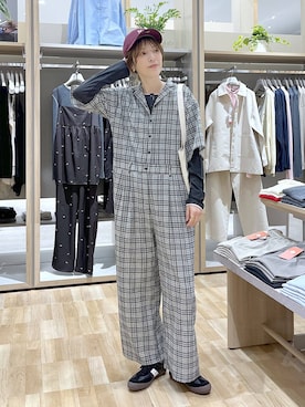 「GLOBAL WORK（グローバルワーク）のアイテム（帽子）」を使った、はってぃーさん（レディース・168cm）の春コーディネート