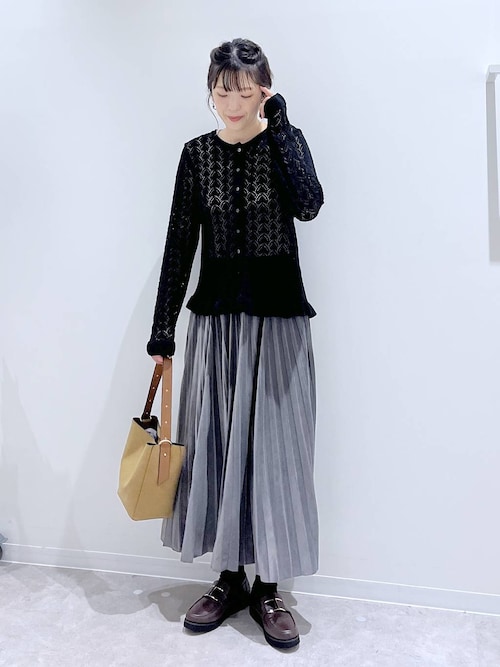 マルニ　本革プリーツスカート ブラウン ウール製プリーツミニスカート | Marni