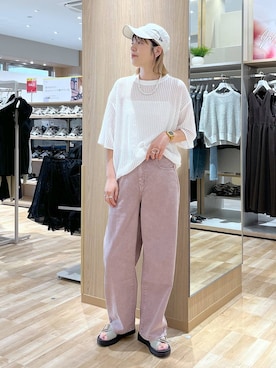 「GLOBAL WORK（グローバルワーク）のアイテム（帽子）」を使った、はってぃーさん（レディース・168cm）の夏コーディネート