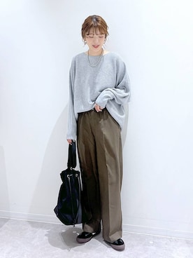 「GLOBAL WORK（グローバルワーク）のアイテム（ショルダーバッグ）」を使った、はってぃーさん（レディース・168cm）の冬コーディネート