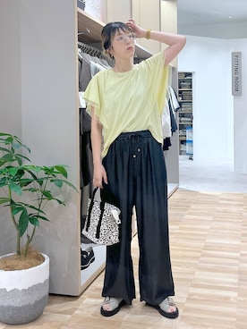 「アイテム（ネックレス、グリーン系）」を使った、はってぃーさん（レディース・168cm）の夏コーディネート