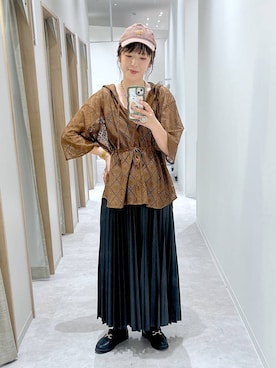 「アイテム（キャップ）」を使った、はってぃーさん（レディース・168cm）の夏コーディネート
