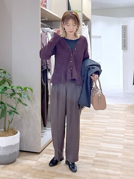 「GLOBAL WORK（グローバルワーク）のアイテム（ボストンバッグ）」を使った、はってぃーさん（レディース・168cm）の冬コーディネート