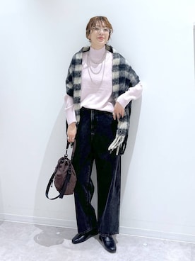 「GLOBAL WORK（グローバルワーク）のアイテム（ショルダーバッグ）」を使った、はってぃーさん（レディース・168cm）の冬コーディネート