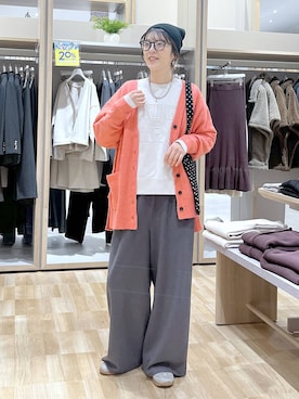 「ハグミーニット_GLOBALWORK」｜はってぃーさん（レディース・168cm）の秋コーディネート