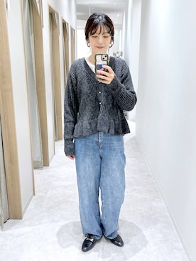 「GLOBAL WORK（グローバルワーク）のアイテム（ピアス（両耳用））」を使った、はってぃーさん（レディース・168cm）の秋コーディネート