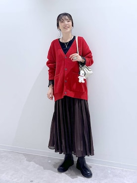 「アイテム（キーホルダー）」を使った、はってぃーさん（レディース・168cm）の秋コーディネート