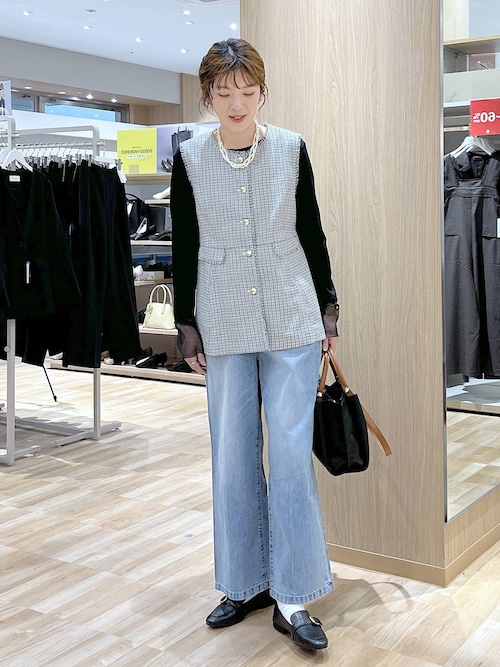 ツイードペプラムジレ/591837（その他アウター）｜GLOBAL WORK