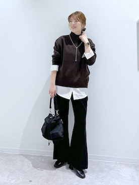「GLOBAL WORK（グローバルワーク）のアイテム（パンツ）」を使った、はってぃーさん（レディース・168cm）の冬コーディネート