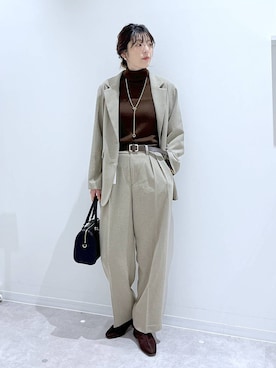 「GLOBAL WORK（グローバルワーク）のアイテム（テーラードジャケット）」を使った、はってぃーさん（レディース・168cm）の秋コーディネート