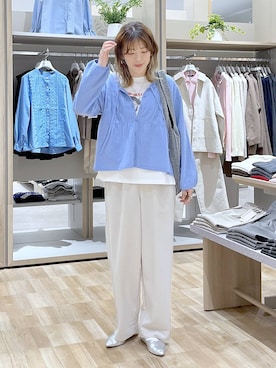 「GLOBAL WORK（グローバルワーク）のアイテム（トップス）」を使った、はってぃーさん（レディース・168cm）の春コーディネート