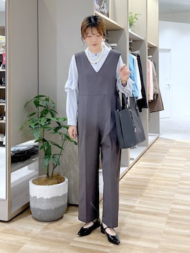 「GLOBAL WORK（グローバルワーク）のアイテム（セットアップ）」を使った、はってぃーさん（レディース・168cm）の春コーディネート