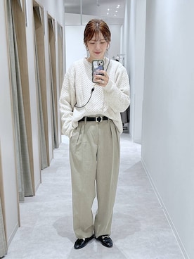 「着痩せ」｜はってぃーさん（レディース・168cm）の冬コーディネート