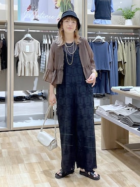 「GLOBAL WORK（グローバルワーク）のアイテム（帽子）」を使った、はってぃーさん（レディース・168cm）の夏コーディネート