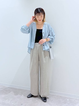 「アイテム（チョーカー）」を使った、はってぃーさん（レディース・168cm）の秋コーディネート