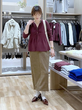 「GLOBAL WORK（グローバルワーク）のアイテム」を使った、はってぃーさん（レディース・168cm）の秋コーディネート