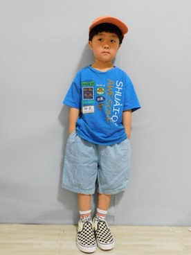 「アイテム（トップス）」を使った、まろすけさん（キッズ・110cm）の夏コーディネート