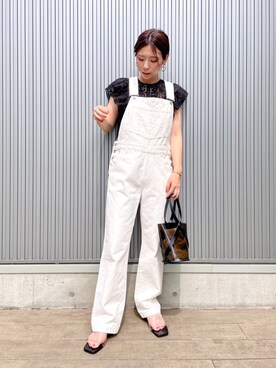 「andemiu」｜「アイテム（オールインワン・サロペット）」を使った、manami00716さん（レディース・155cm）の夏コーディネート