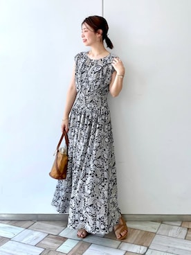 「Andemiu（アンデミュウ）のクリアトートバッグ940559（ショルダーバッグ）」を使った、manami00716さん（レディース・155cm）の夏コーディネート