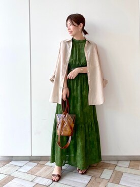 「Andemiu（アンデミュウ）のクリアトートバッグ940559（ショルダーバッグ）」を使った、manami00716さん（レディース・155cm）の夏コーディネート