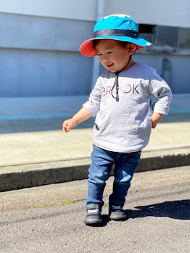 「combimini（コンビミニ）のアイテム」を使った、Ryo+Junさん（キッズ・120cm）の秋コーディネート