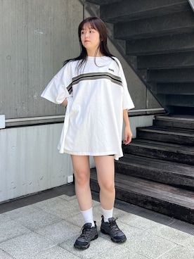 「MERRELL（メレル）のアイテム」を使った、高平舞菜さん（レディース・159cm）の夏コーディネート