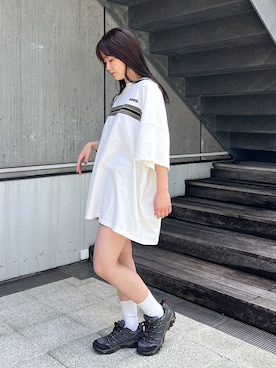 「MERRELL（メレル）のアイテム」を使った、高平舞菜さん（レディース・159cm）の夏コーディネート
