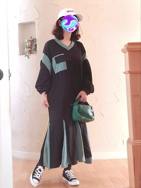 「Diosfront（ディオスフロント）のアイテム（ワンピース/ドレス）」を使った、Rei🌹な～なさん（レディース・154cm）の冬コーディネート