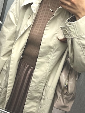 「UNIQLO（ユニクロ）のアイテム（ジャケット/アウター、ベージュ系）」を使った、yummy650さん（レディース・158cm）の春コーディネート