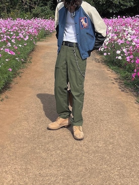「アイテム（カーゴパンツ）」を使った、りくさん（メンズ・180cm・10代）の秋コーディネート