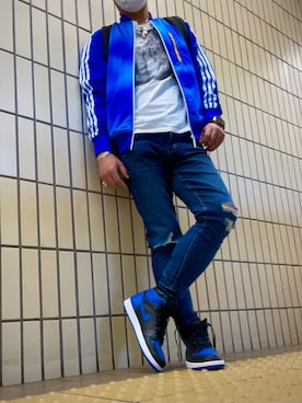 「ストリート系」｜「アイテム（ジャージ）」を使った、怠惰ですけれども®︎さん（メンズ・170cm）の秋コーディネート