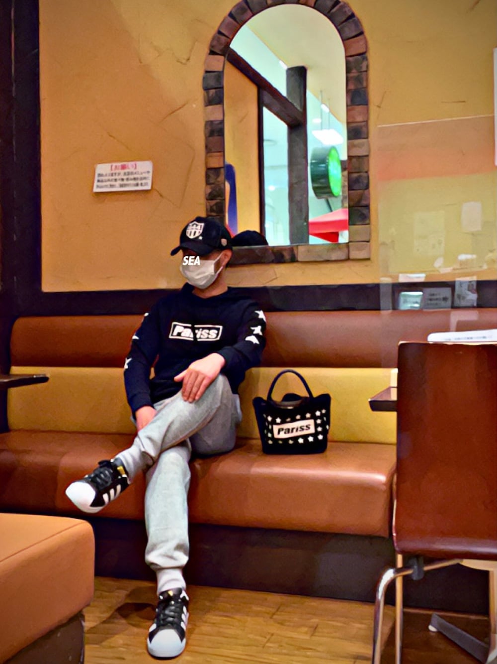 「おしゃれさんと繋がりたい、お洒落さんと繋がりたい、今日のコーデ、ストリートコーデ、ストリート系、ストリートファッション、スニーカーコーデ」｜「YOSHINORI KOTAKE DESIGNのアイテム（キャップ、ブラック系）」を使った、怠惰ですけれども®︎さん（メンズ・170cm）の秋コーディネートの1枚目の写真
