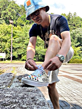 「Carhartt（カーハート）のアイテム（帽子）」を使った、怠惰ですけれども®︎さん（メンズ・170cm）の夏コーディネート