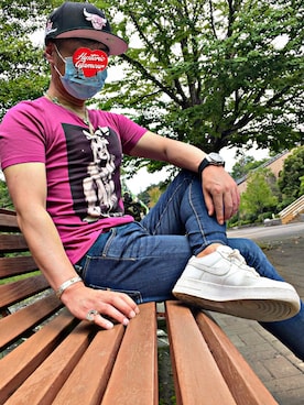 「シカゴブルズ」｜怠惰ですけれども®︎さん（メンズ・170cm）の夏コーディネート