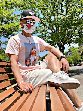 「シカゴブルズ」｜怠惰ですけれども®︎さん（メンズ・170cm）の夏コーディネート