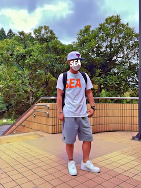 「kicks」｜「アイテム（帽子）」を使った、怠惰ですけれども®︎さん（メンズ・170cm）の夏コーディネート