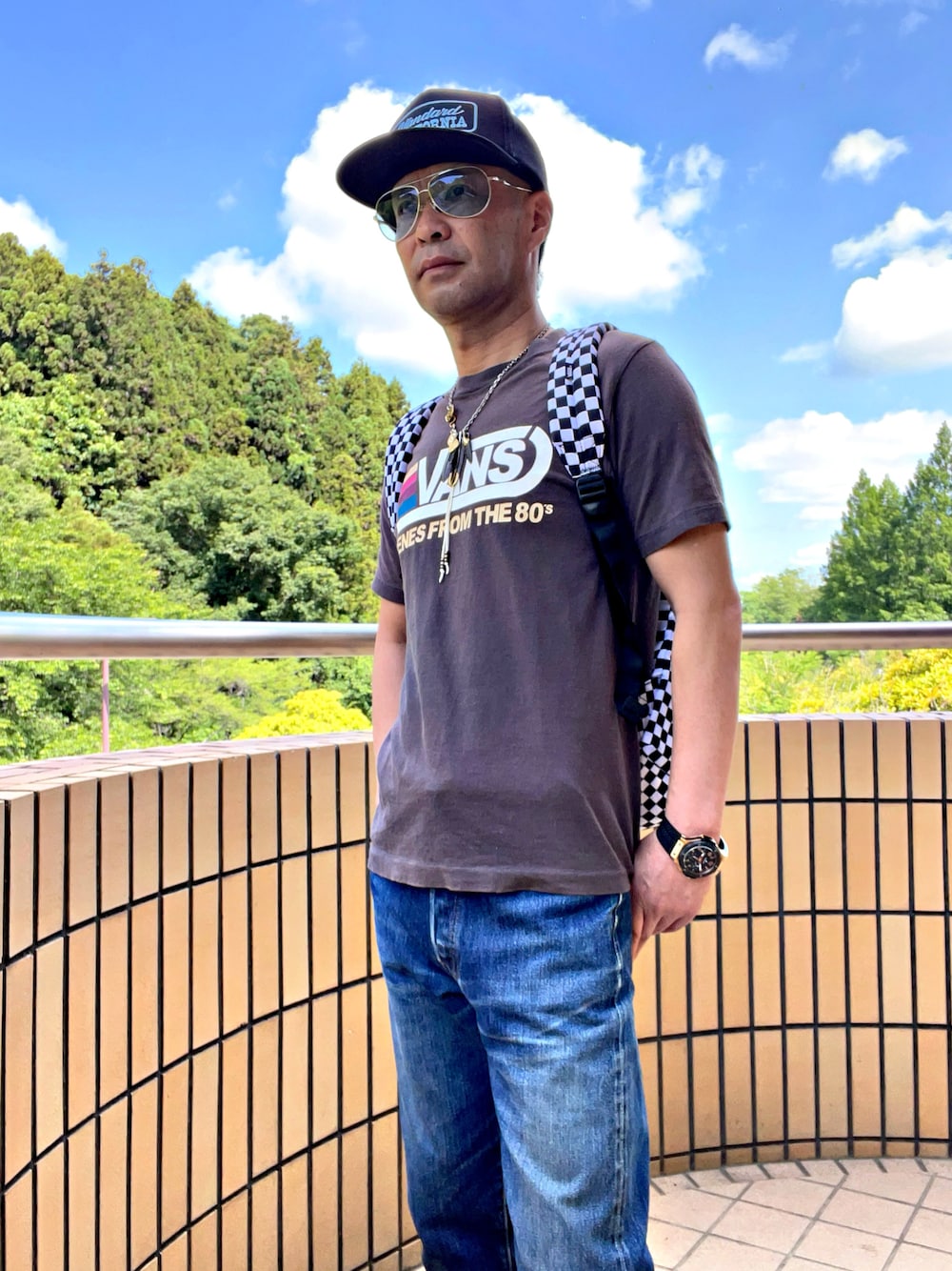 「リーバイス、501xx、LVC、大戦モデル、クロムハーツ、Chrome Hearts、VANS、おしゃれさんと繋がりたい、お洒落さんとつながりたい、今日のコーデ、スタンダードカルフォルニア、vintage」｜「VANSのアイテム（Tシャツ/カットソー、ブラック系）」を使った、怠惰ですけれども®︎さん（メンズ・170cm）の夏コーディネートの1枚目の写真