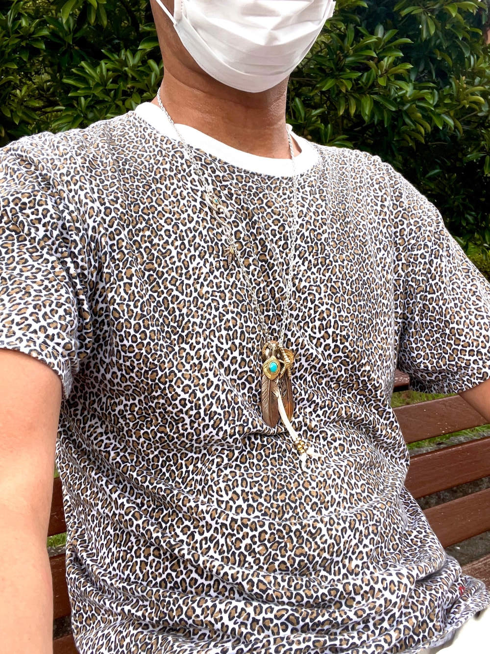 「シュプリーム、supreme、leopard、レオパード柄、ネイティブアメリカン、ネイティブアメリカンジュエリー、大イーグル、ターコイズ、フェザー、インディアンジュエリー、今日のコーデ、ストリートコーデ、アメカジ」｜「Supreme のアイテム（Tシャツ/カットソー、その他）」を使った、怠惰ですけれども®︎さん（メンズ・170cm）の秋コーディネートの1枚目の写真