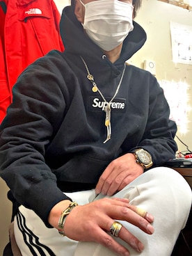 「BOXLOGO」｜怠惰ですけれども®︎さん（メンズ・170cm）の冬コーディネート