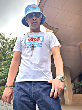 「VANS（バンズ）のアイテム（トップス）」を使った、怠惰ですけれども®︎さん（メンズ・170cm）の夏コーディネート