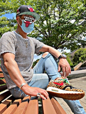 「シカゴブルズ」｜怠惰ですけれども®︎さん（メンズ・170cm）の夏コーディネート