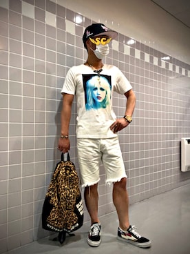 「REVENGE×STORM（リベンジストーム）のアイテム」を使った、怠惰ですけれども®︎さん（メンズ・170cm）の夏コーディネート