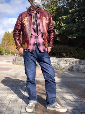 「アイテム（ミリタリージャケット）」を使った、怠惰ですけれども®︎さん（メンズ・170cm）の秋コーディネート