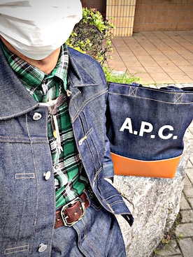 「A.P.C.（アーペーセー）のアイテム（デニムジャケット）」を使った、怠惰ですけれども®︎さん（メンズ・170cm）の春コーディネート
