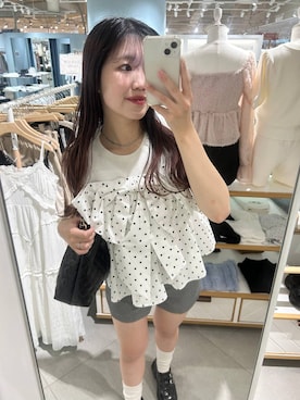 「Heather（ヘザー）のアイテム（バッグ）」を使った、nae🍒さん（レディース・168cm）の春コーディネート