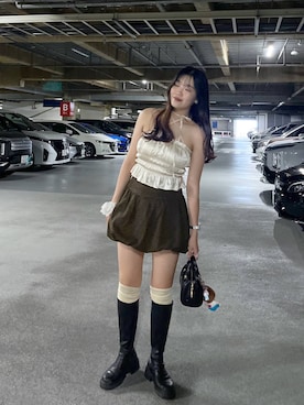 「アイテム（スカート）」を使った、nae🍒さん（レディース・168cm・20代）の夏コーディネート