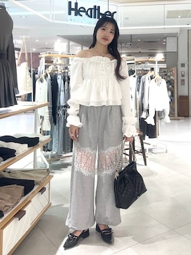 「Heather（ヘザー）のアイテム（バッグ）」を使った、nae🍒さん（レディース・168cm）の春コーディネート